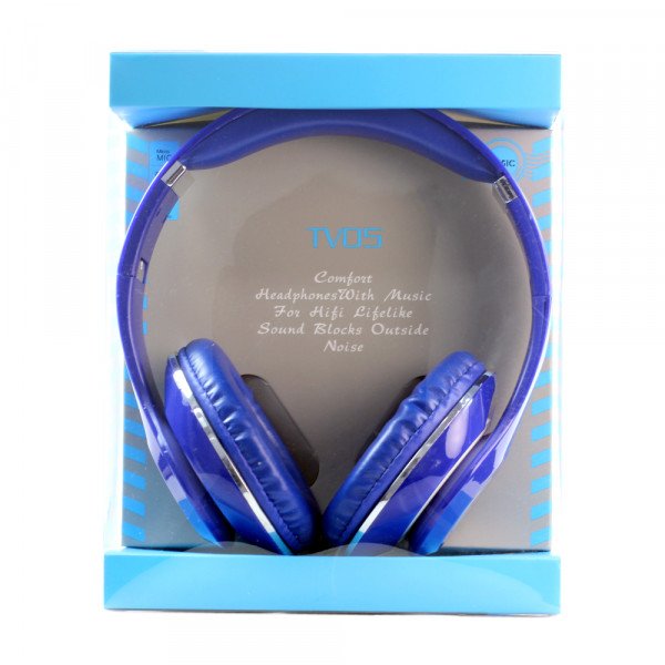 Wholesale HiFi Sound Stereo Headphone with Mic TV05 (Blue)